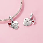 A Mother's Love Knows No Bounds Heart Dangle Charm