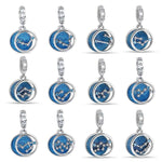 Blue Galaxy Astrology Signs Zodiac Constellation Charms