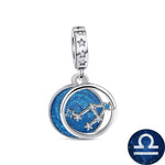 Blue Galaxy Astrology Signs Zodiac Constellation Charms