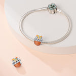 Autumn Acorn Charm with Enamel Bow