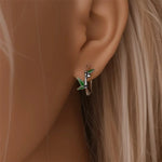 Bamboo Leaf Hoop Earrings
