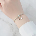 Best Friend Colorful Pawprint Dangle Charm