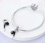 Billiard Eight Ball Dangle Charm