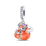 Blossom Crown Squirrel & Baby Dangle Charm