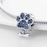 Blue Dog Paw Charm