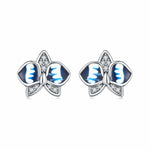 Blue Radiance Butterfly Studs
