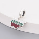 Bulgaria Map Dangle Charm