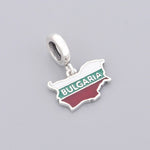 Bulgaria Map Dangle Charm