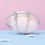 Bunny & Heart Dangle Safety Chain Charm