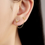 Butterfly and Star Chain Earrings