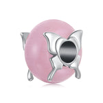 Butterfly with Pink Murano Charm