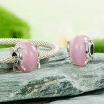 Butterfly with Pink Murano Charm