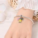 Cherry Blossom, Suitcase & Palm Triple Dangle Charm