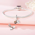 Coffee Cup & Book Dangle Charm