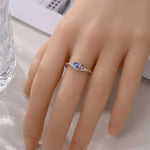 Dual Teardrop Gemstone Ring