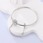 Family Forever Snake Chain Bracelet with Safety Chain