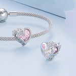 Floral Heart Crystal Birthstone Charms