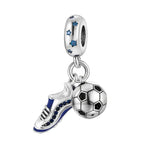 Football Ball and Shoe Double Dangle Charm