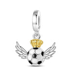 Football Pedestal Champions Dangle Charm