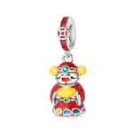Fortune-Bearing Caishen God of Wealth Dangle Charm