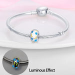Glow in the Dark Luminous Stars & Moon Round Charm