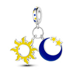 Glow in the Dark Luminous Sun and Moon with Stars Dangle Charm