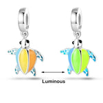 Glow in the Dark Luminous Turtle Dangle Charm