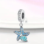 Glow in the Dark Starfish and Clam Dangle Charm