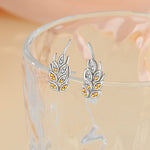 Golden Harvest Wheat Cluster Earrings