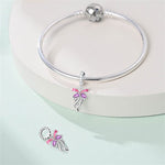 Graceful Ribbon Butterfly Dangle Charm