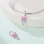 Graceful Ribbon Butterfly Dangle Charm