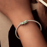 Green Dragonfly and Rose Charm