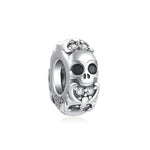 Halloween Vampire Cowboy Skull Charm