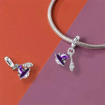 Halloween Wizard Cat Double Dangle Charm