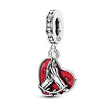 Hand & Paw Heart Dangle Charm