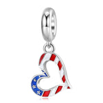 Heart of America Flag Dangle Charm