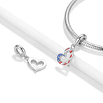 Heart of America Flag Dangle Charm