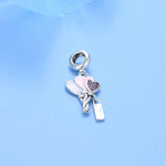 Heart-Shaped Balloon Trio Birthday Dangle Charm