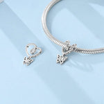 Heart Swirl Butterfly Charm