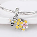 Honeycomb Bee Charm