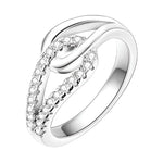 Infinity Loop Ring with Crystals