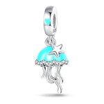 Jellyfish Luminous Glow in the Dark Dangle Charm