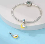 Kitten on Moon Dangle Charm