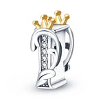 Crowned Royal Letter A~Z Alphabet Charm