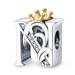 Crowned Royal Letter A~Z Alphabet Charm
