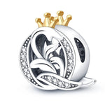 Crowned Royal Letter A~Z Alphabet Charm
