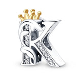 Crowned Royal Letter A~Z Alphabet Charm