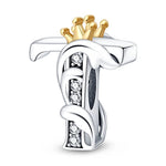 Crowned Royal Letter A~Z Alphabet Charm