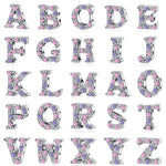 Pink & Purple Flower Letter A~Z Alphabet Charm