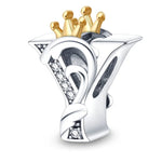 Crowned Royal Letter A~Z Alphabet Charm